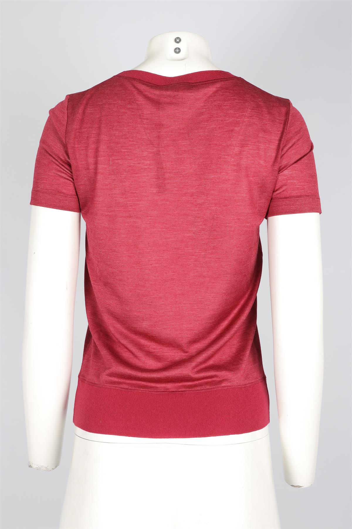 LORO PIANA RED CASHMERE TOP IT 38 UK 6