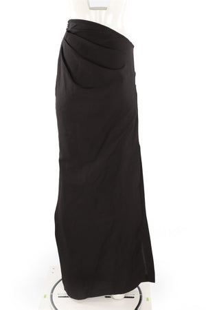 MAGALA BLACK LINEN MAXI SKIRT SMALL