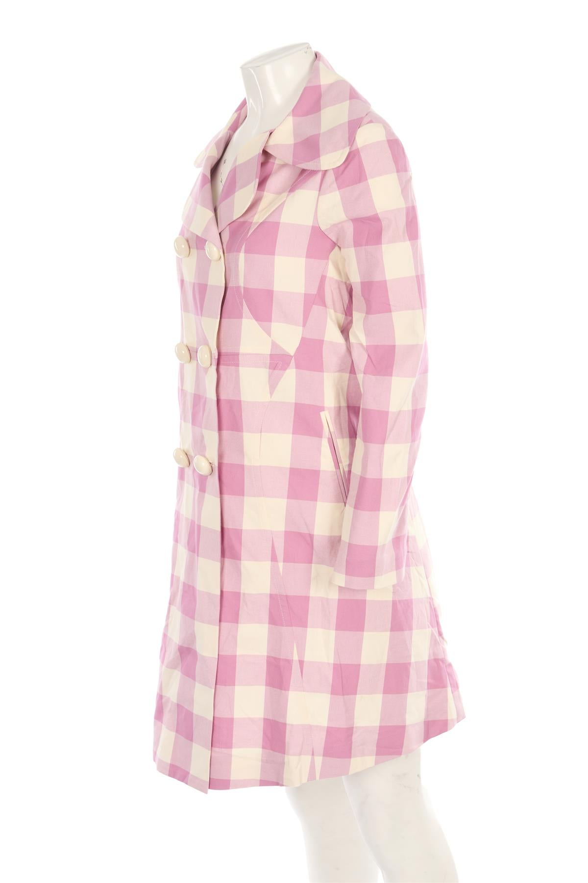 LA VESTE PINK COTTON COAT MEDIUM