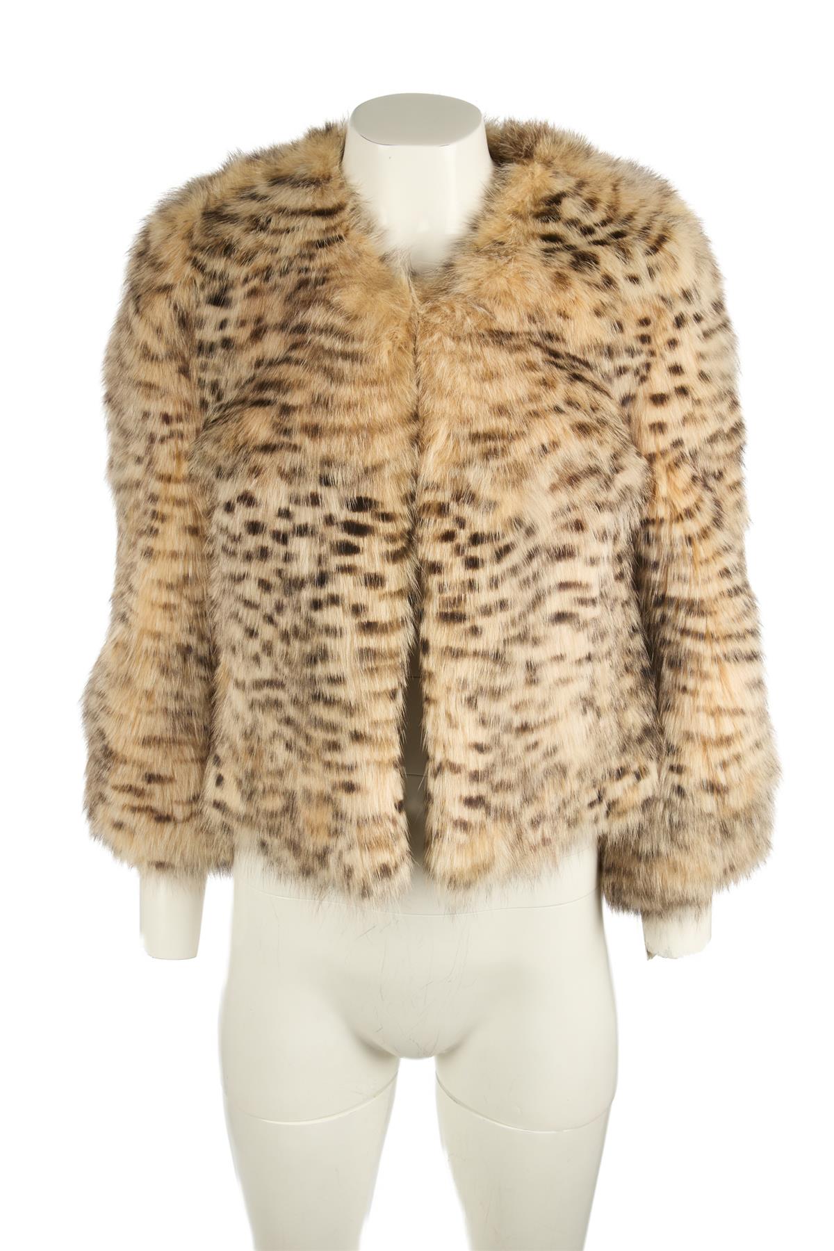TARA JARMON BROWN FOX FUR JACKET SMALL