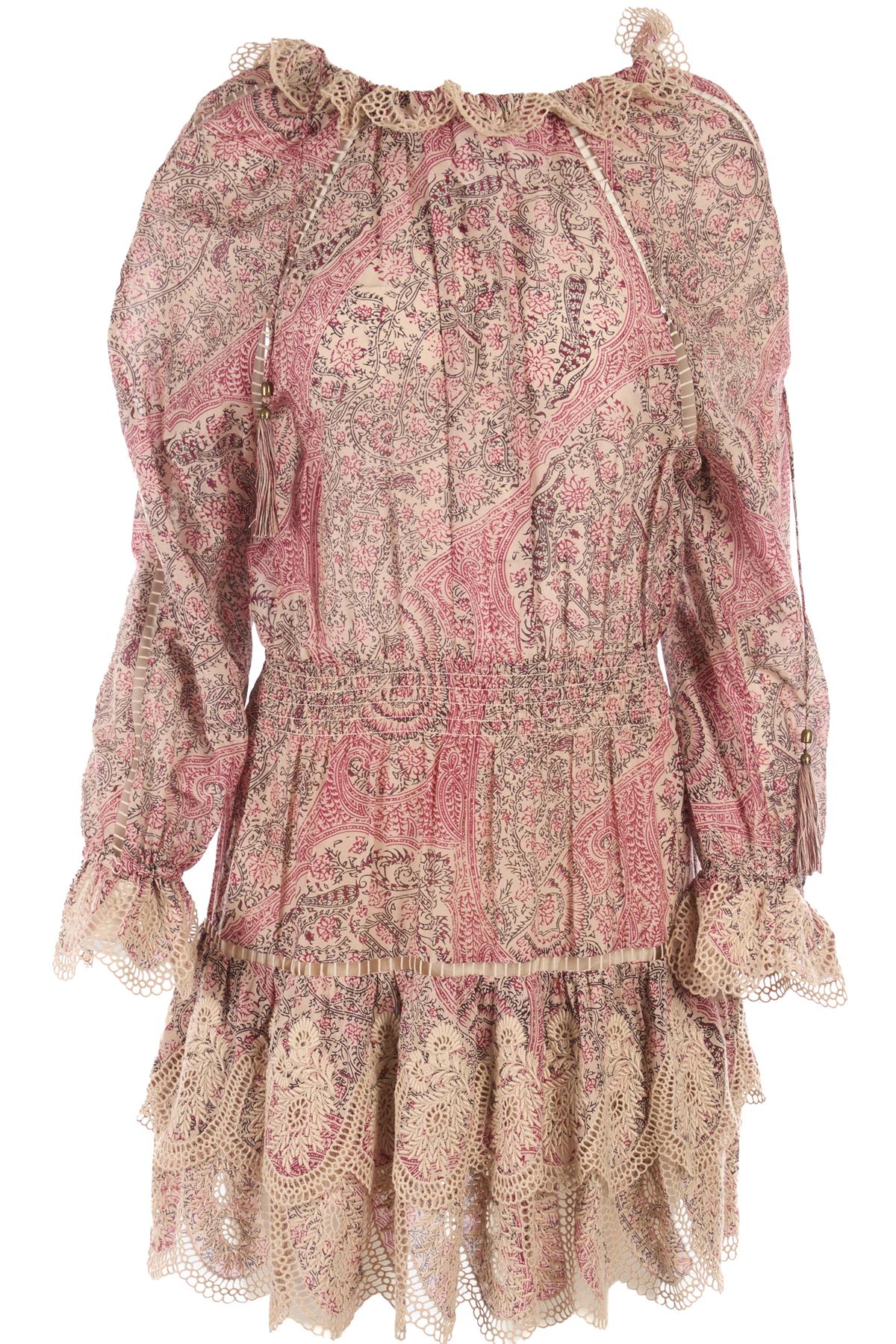 ZIMMERMANN MULTI COTTON MINI DRESS UK 12