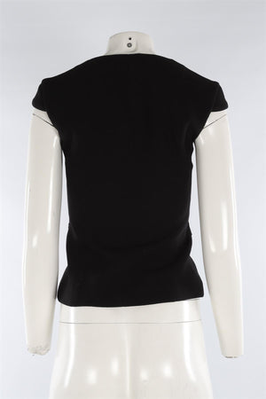 MICHAEL KORS BLACK CREPE TOP US 2 UK 6