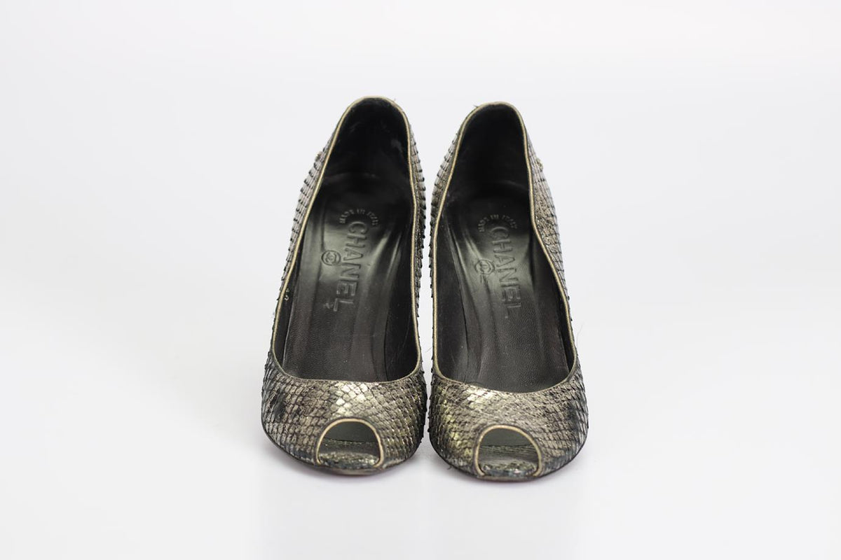CHANEL 2008 PYTHON PUMPS EU 36 UK 3 US 6