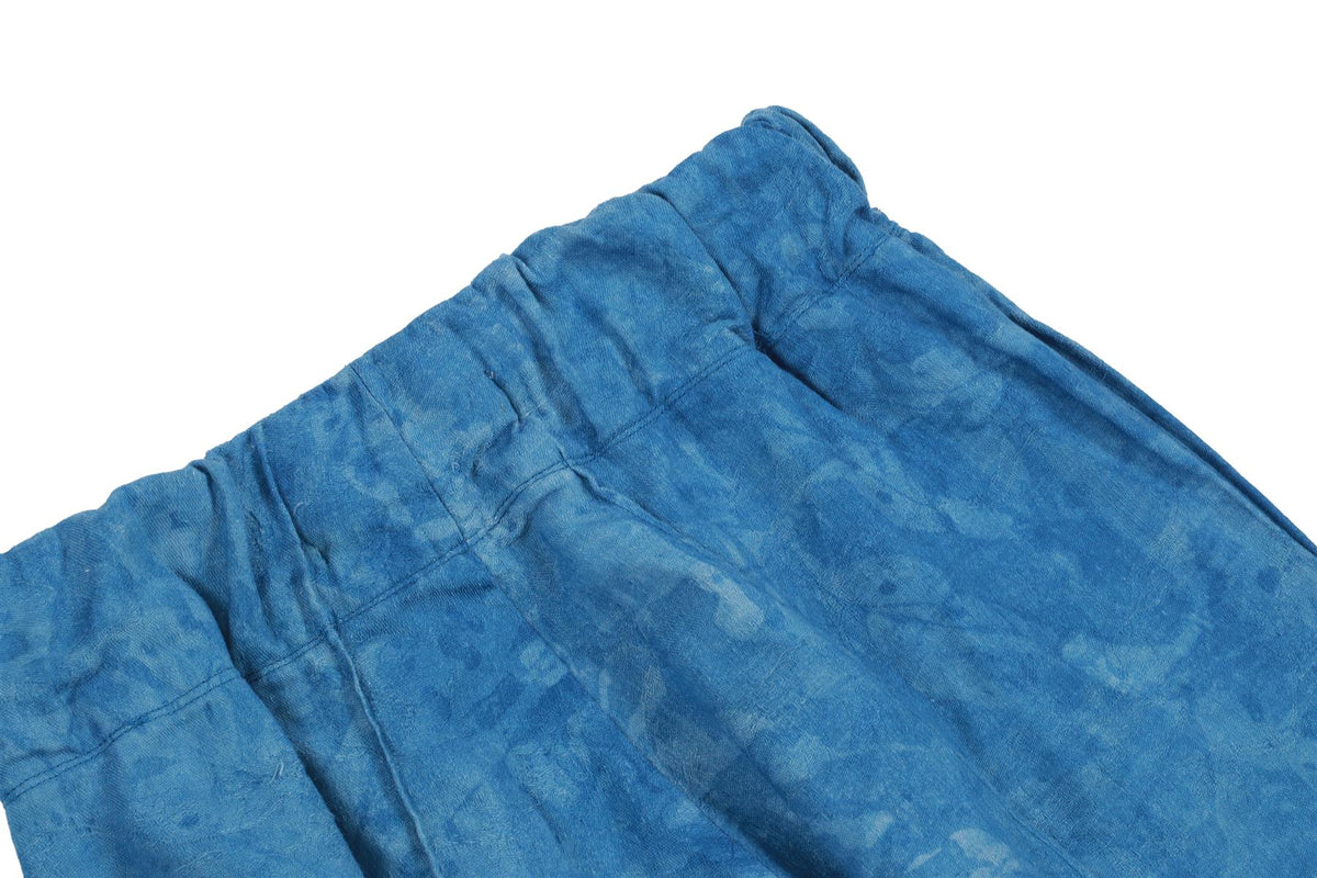 THANK YOU HAVE A GOOD DAY BLUE COTTON WIDE LEG PANTS SMALL