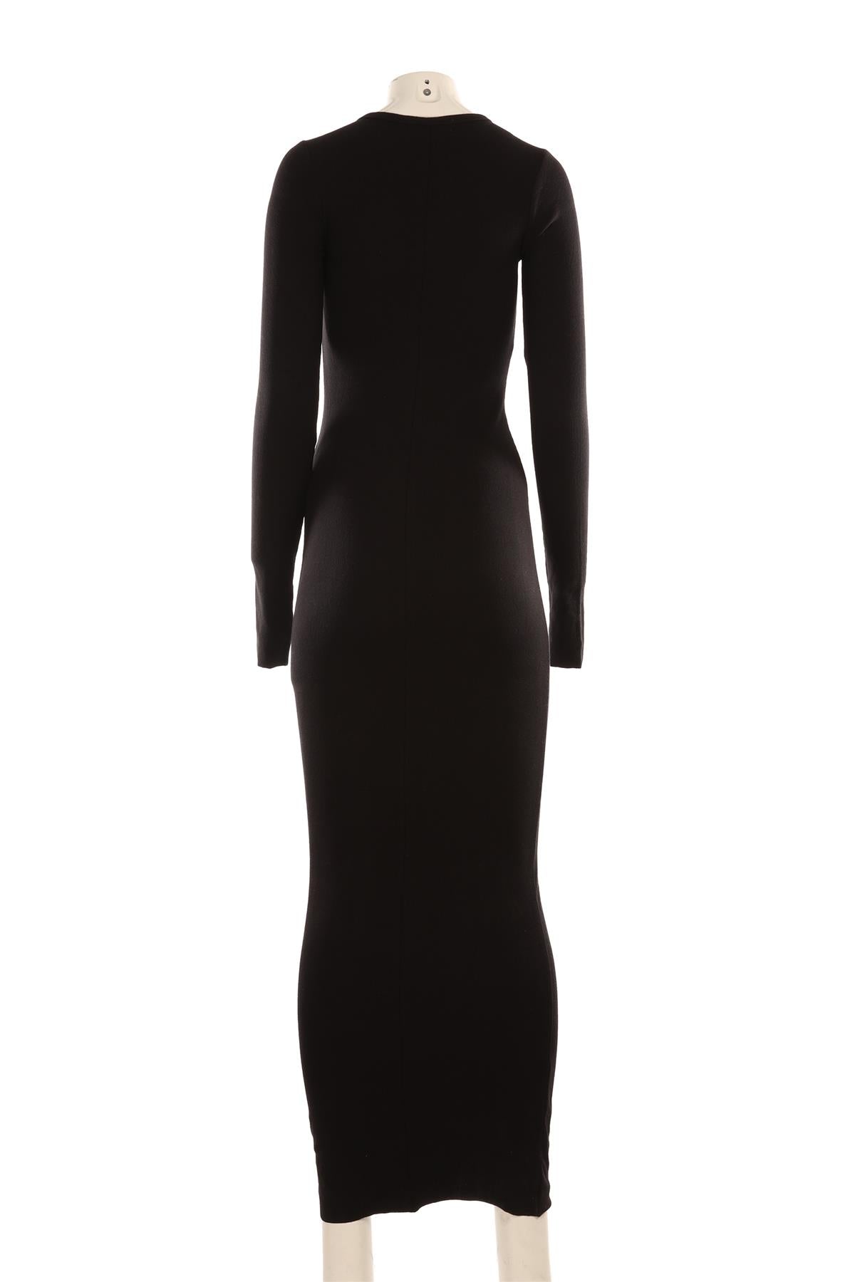 ETERNE BLACK COTTON MAXI DRESS SMALL