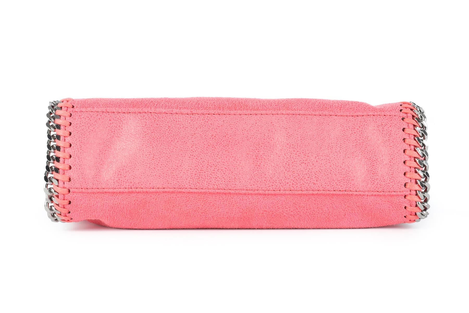 STELLA MCCARTNEY PINK FALABELLA MINI FAUX LEATHER SHOULDER BAG