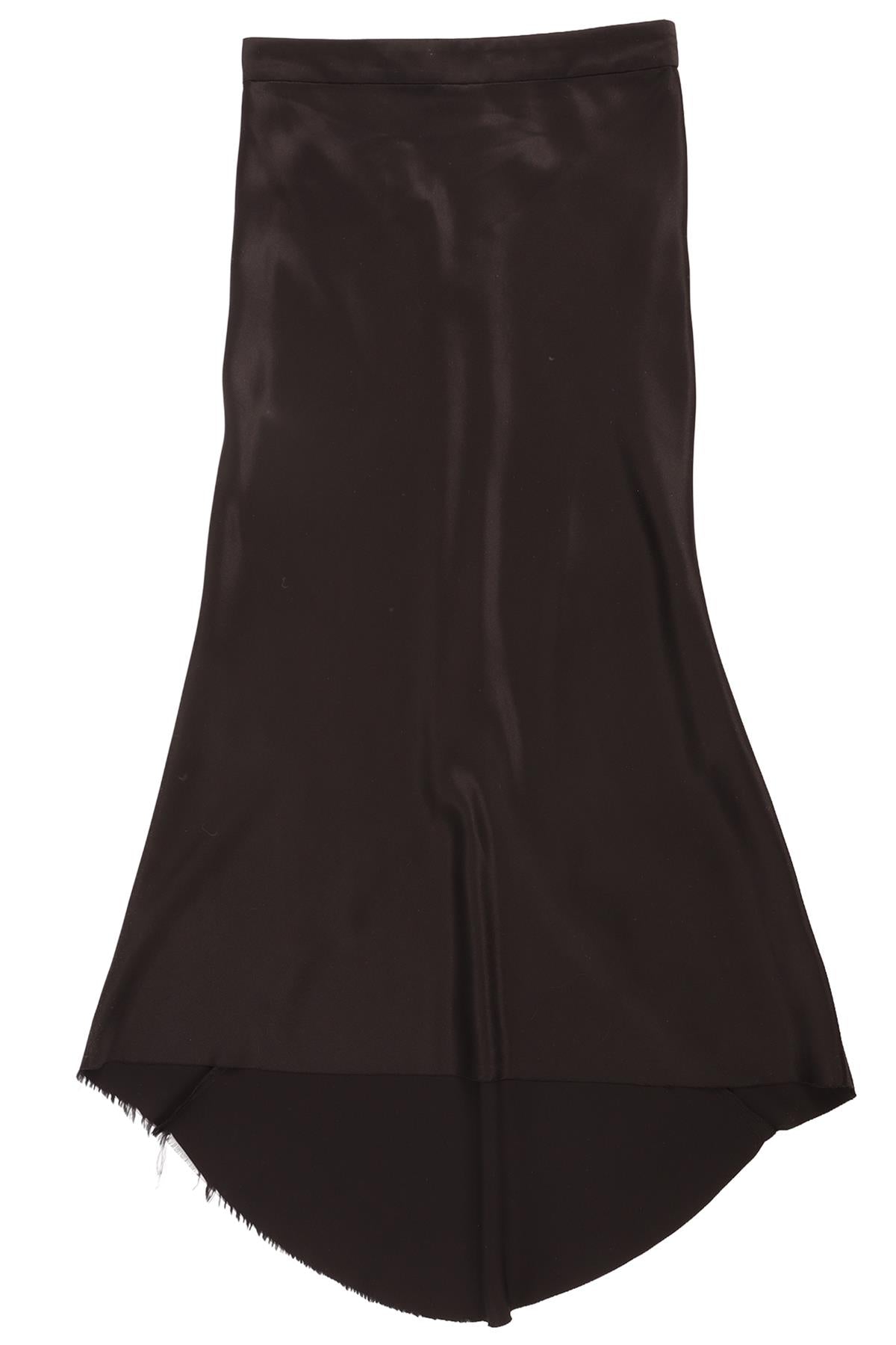 RAEY BLACK SILK MIDI SKIRT UK 6