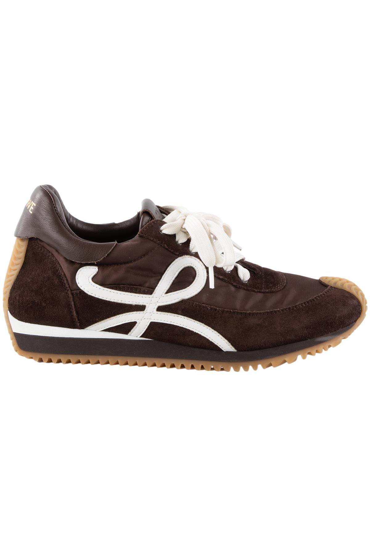 LOEWE BROWN FLOW RUNNER SUEDE SNEAKERS EU 38 UK 5 US 8