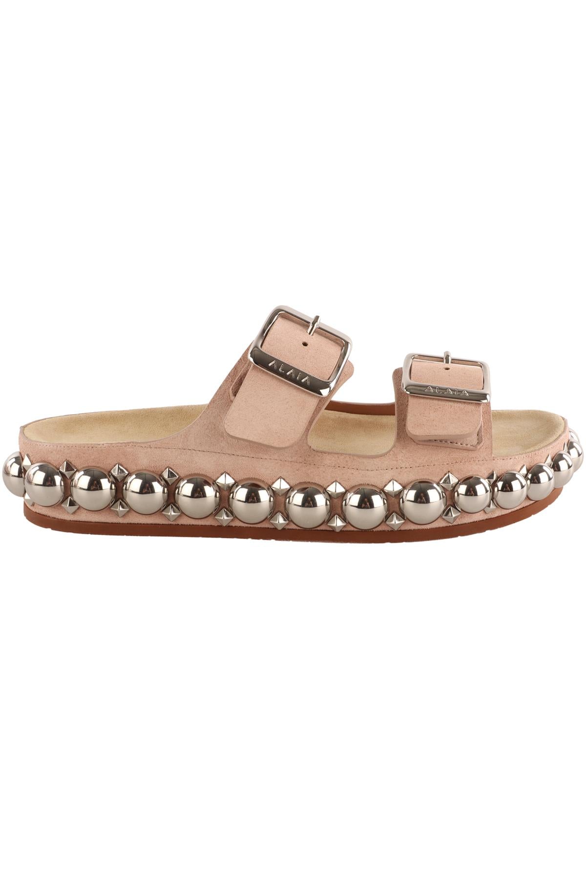 ALAÏA PINK BOMBE SUEDE PLATFORM SANDALS EU 36 UK 3 US 6