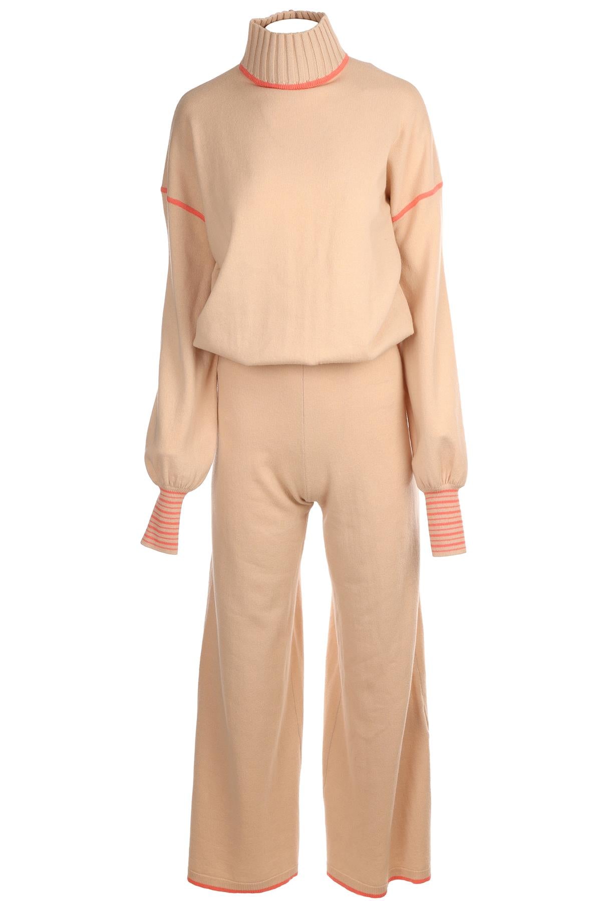 ROKSANDA BEIGE CASHMERE JUMPSUIT XSMALL