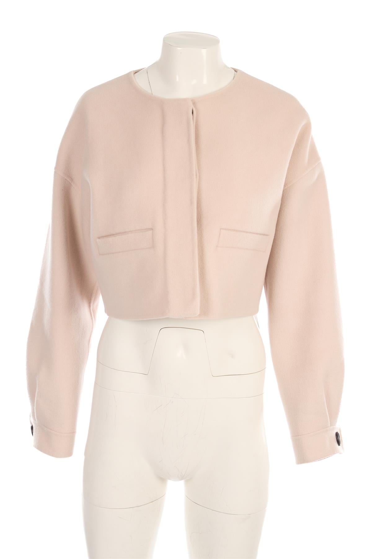 SOFT GOAT ECRU CASHMERE JACKET XSMALL
