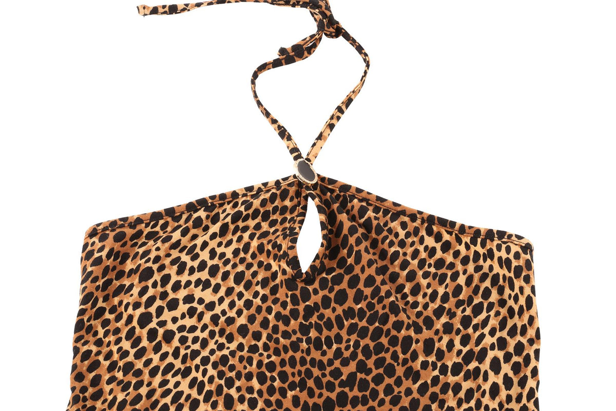 REFORMATION BROWN JERSEY TOP SMALL