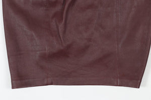 STOULS MAUVE LEATHER MINI SKIRT SMALL