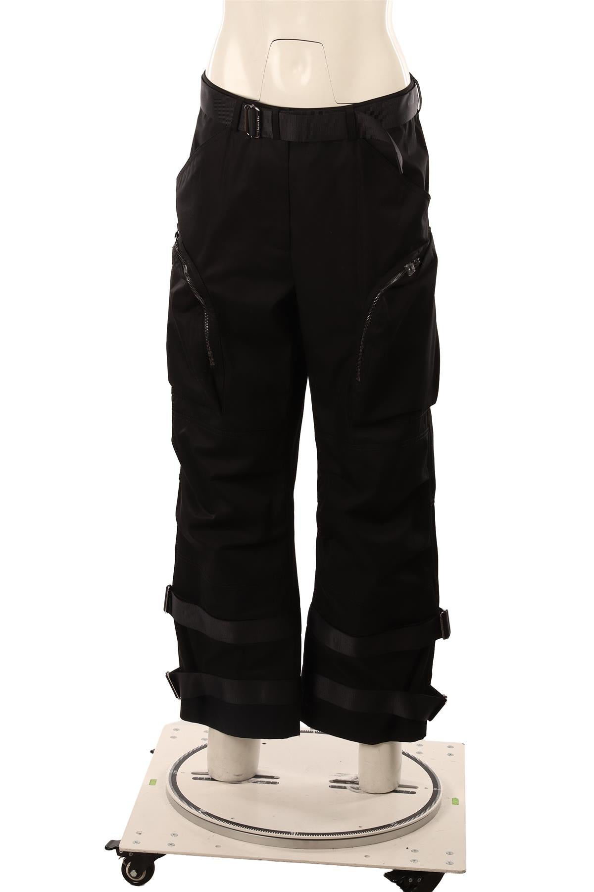 CHRISTIAN DIOR BLACK COTTON CARGO PANTS FR 40 UK 12
