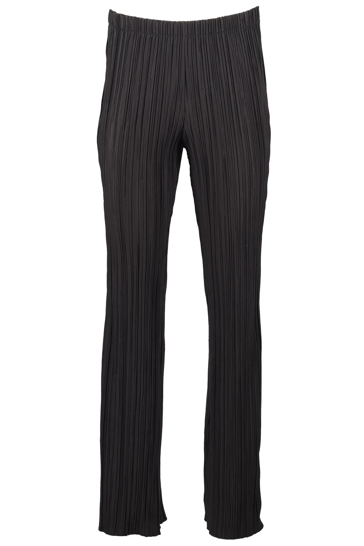 ANINE BING BLACK SATIN STRAIGHT LEG PANTS SMALL