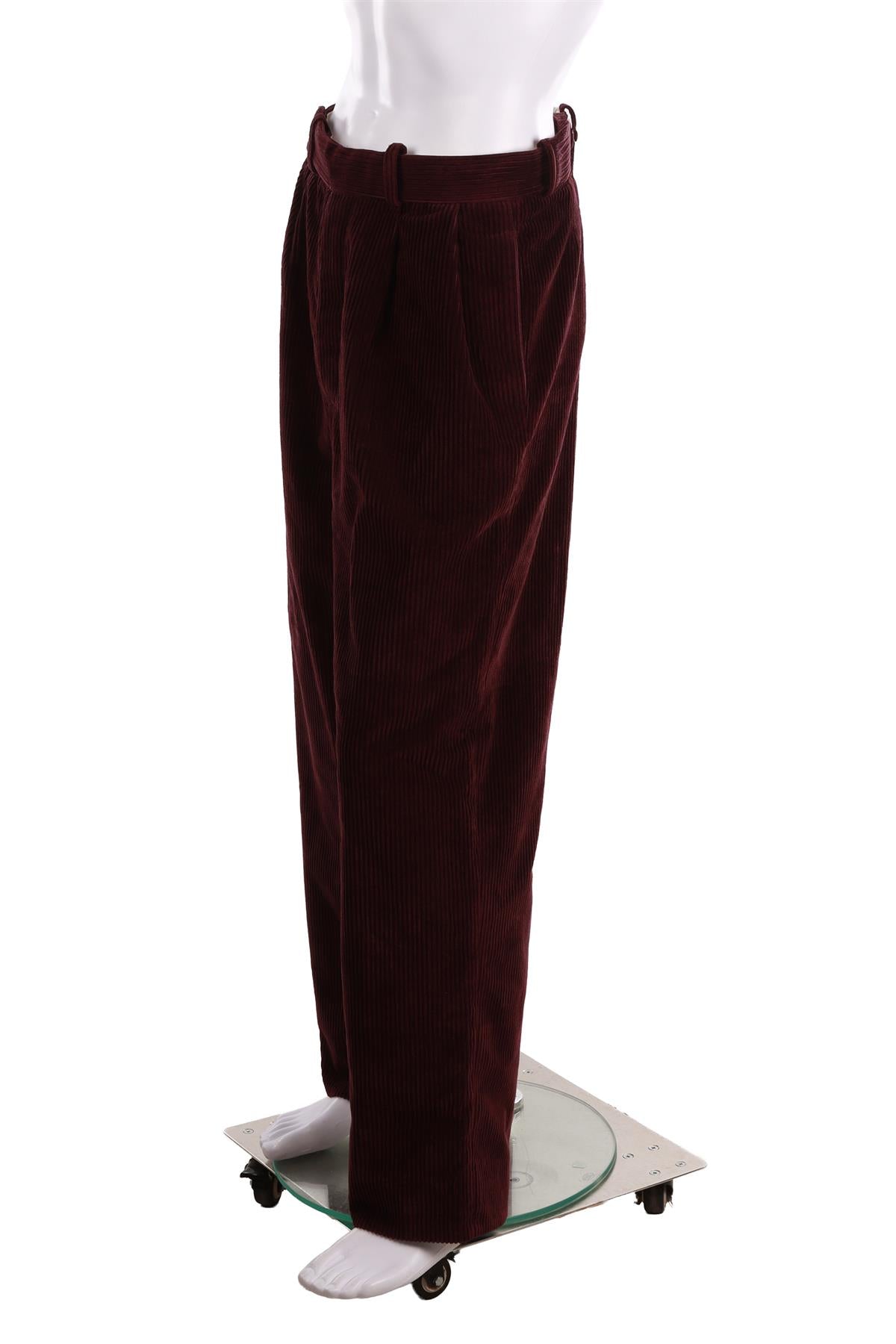 BODE BURGUNDY MEN'S CORDUROY STRAIGHT LEG PANTS W32