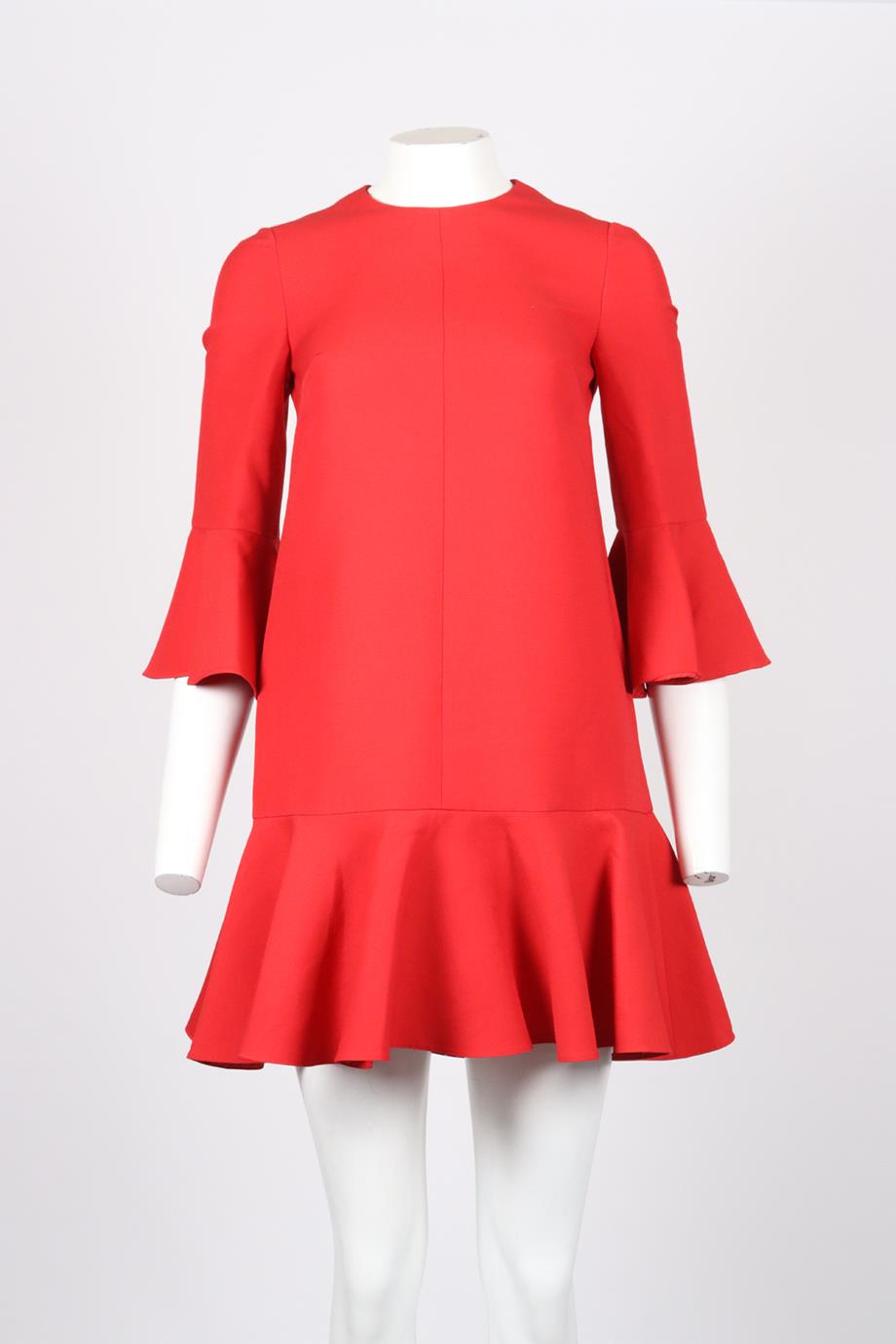 VALENTINO WOOL AND SILK BLEND MINI DRESS IT 38 UK 6