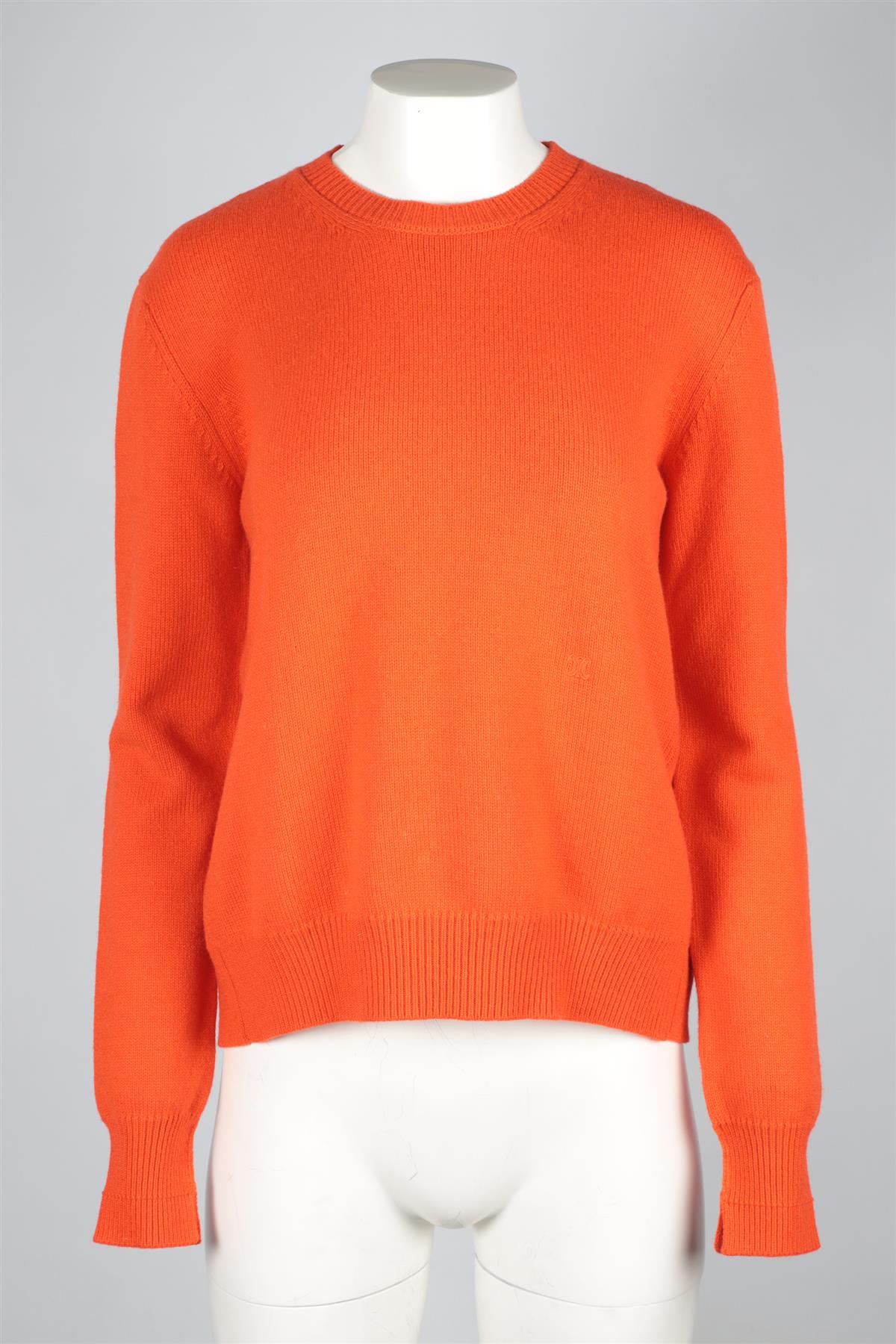 CELINE ORANGE TRIOMPHE CASHMERE SWEATER SMALL