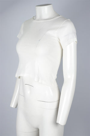 ETERNE CREAM COTTON T-SHIRT XSMALL