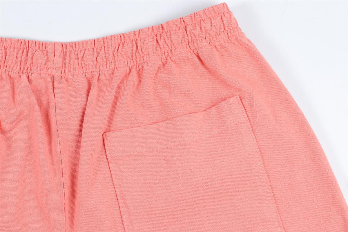 SPORTY & RICH ORANGE COTTON SHORTS MEDIUM