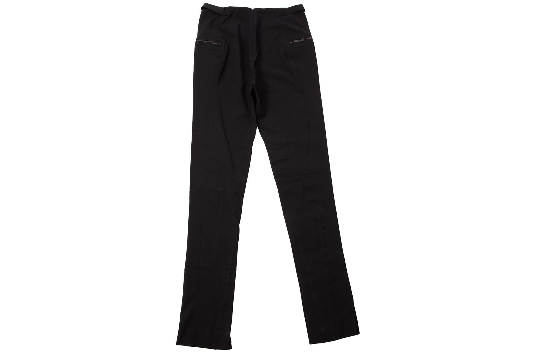 VERSACE BLACK VINTAGE COTTON STRAIGHT LEG PANTS IT 38 UK 6