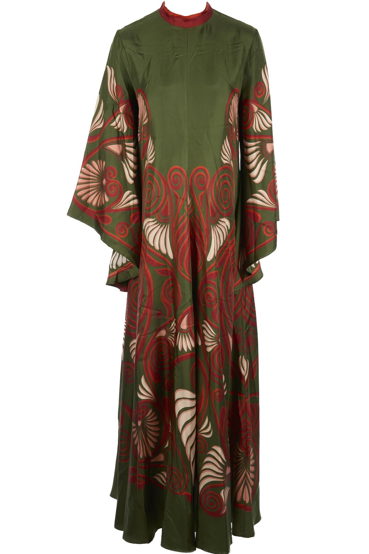 LA DOUBLE J GREEN SILK MAXI DRESS SMALL