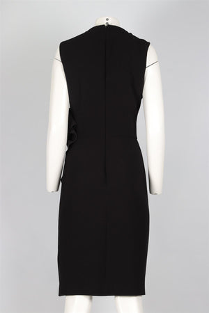 BOTTEGA VENETA BLACK CREPE MIDI DRESS IT 46 UK 14