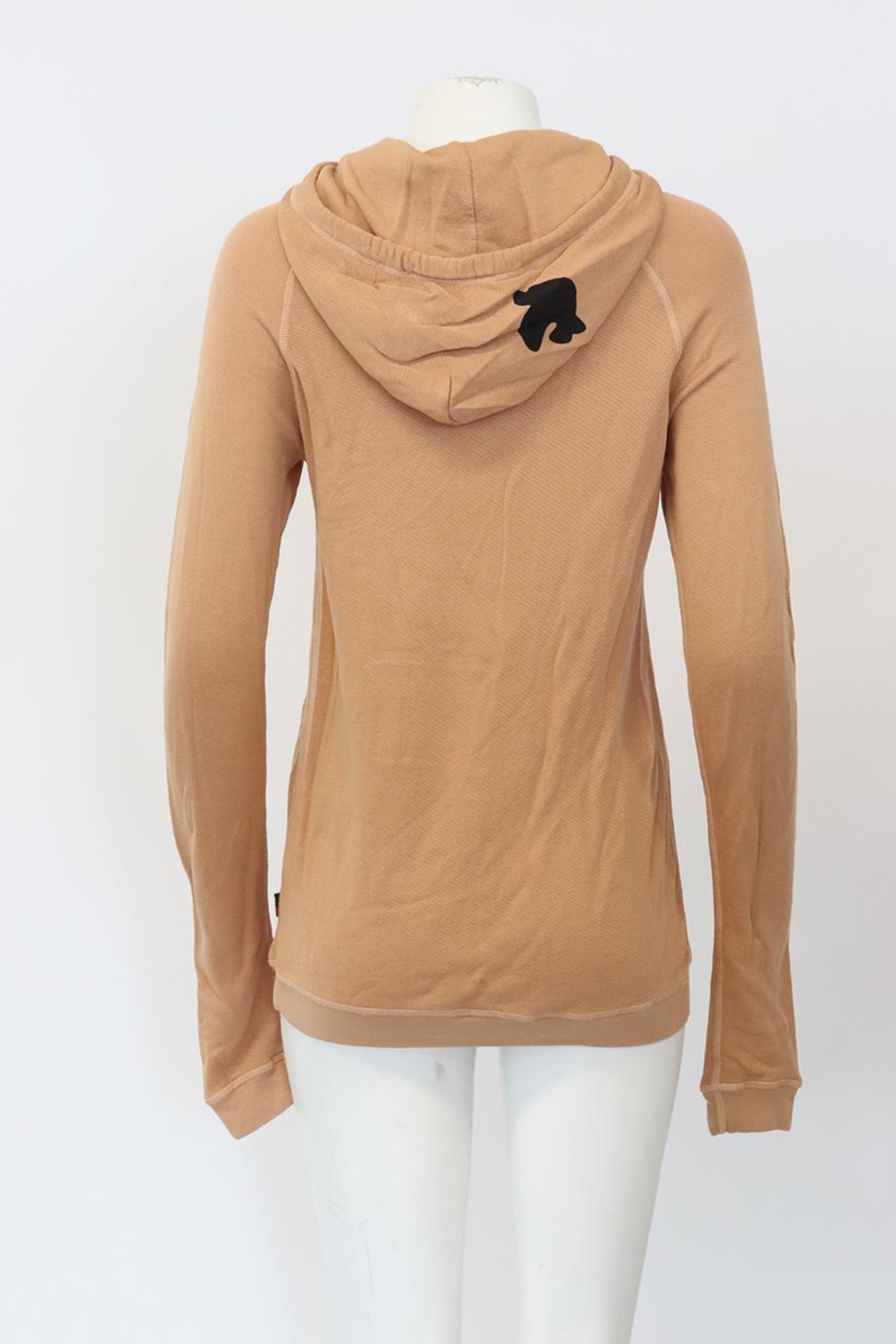 FREE CITY PRINTED COTTON JERSEY HOODIE SMALL