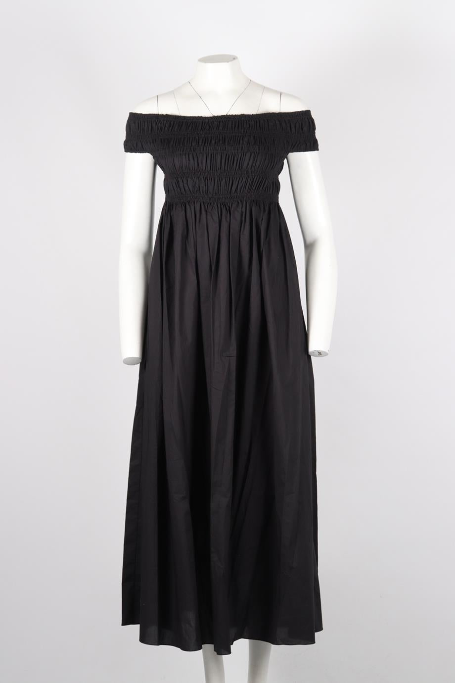 MATTEAU OFF THE SHOULDER COTTON MAXI DRESS UK 12