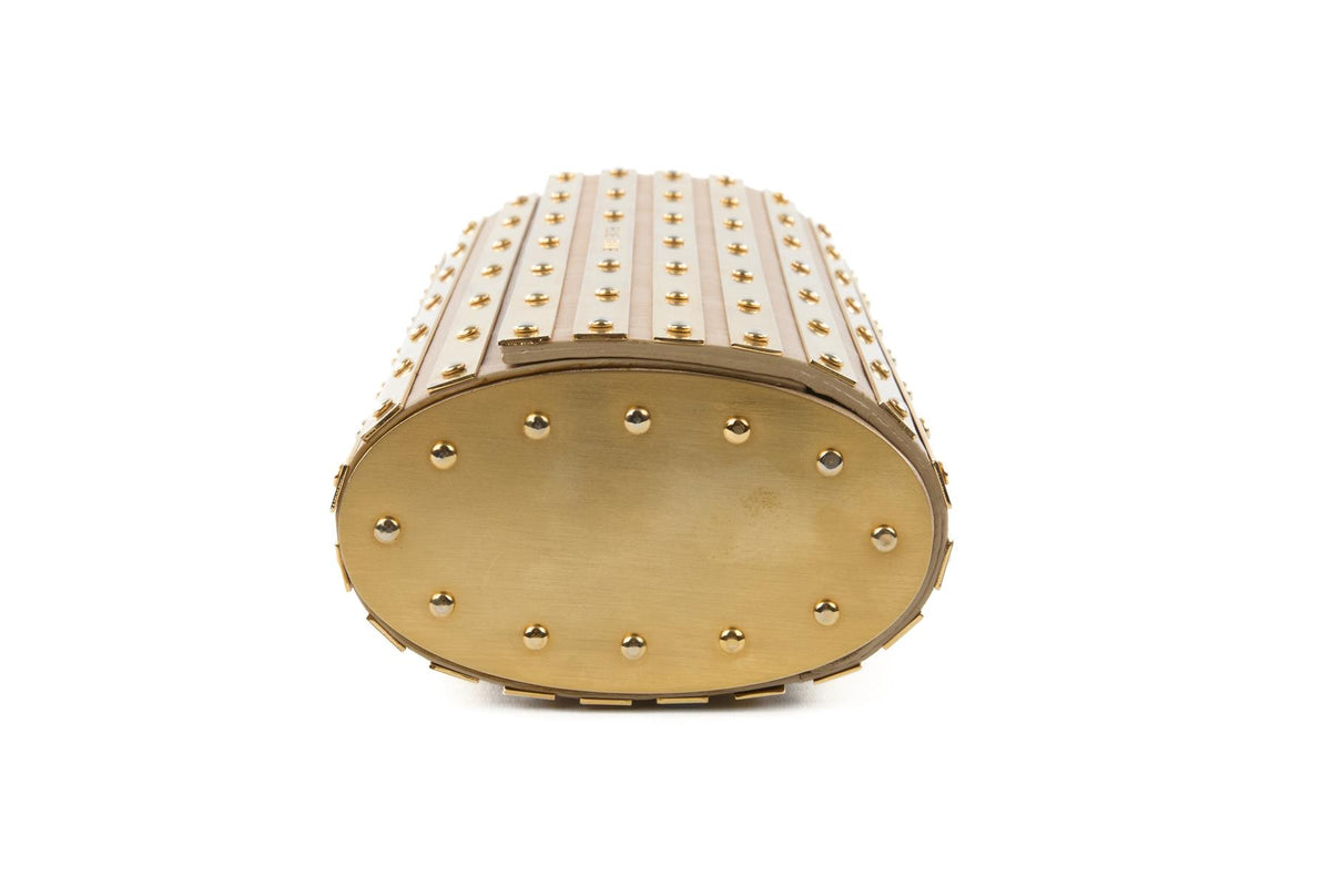 ELIE SAAB GOLD METAL CLUTCH