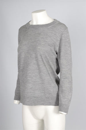 J. CREW GREY WOOL SWEATER LARGE