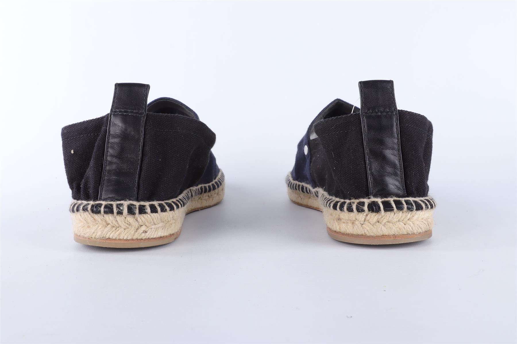 HERMÈS NAVY MEN'S EUSEBIO CANVAS LOAFERS EU 43 UK 9 US 10