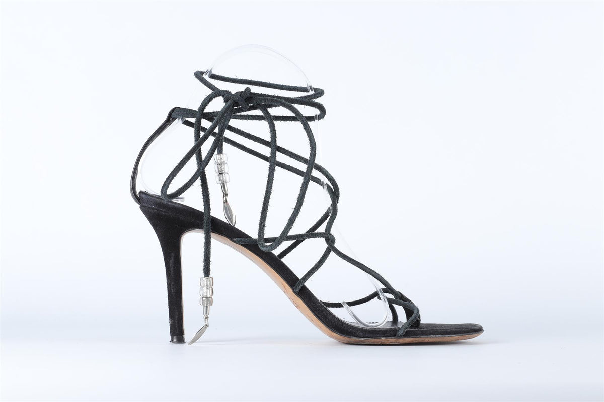 ISABEL MARANT BLACK SUEDE SANDALS EU 40 UK 7 US 10