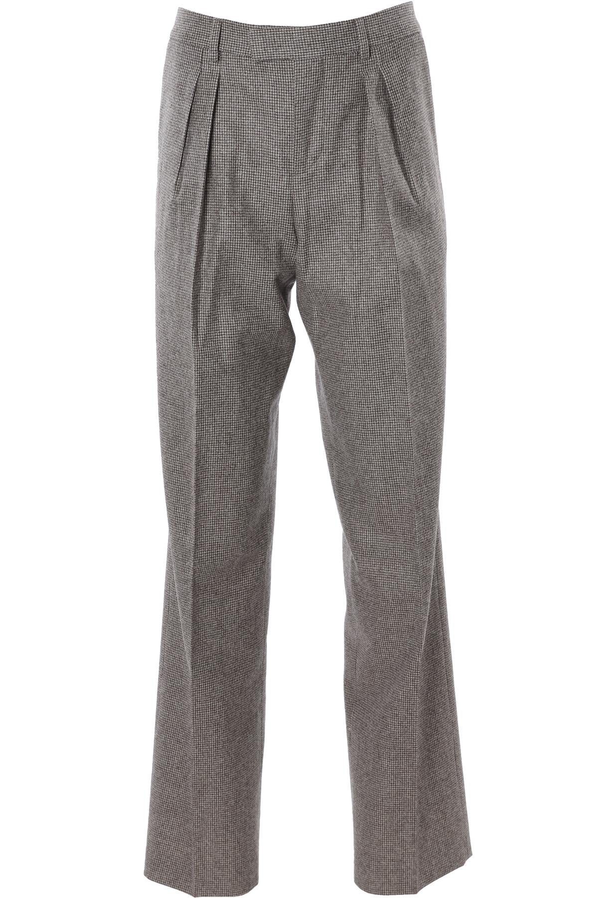 CELINE BROWN WOOL STRAIGHT LEG PANTS FR 36 UK 8
