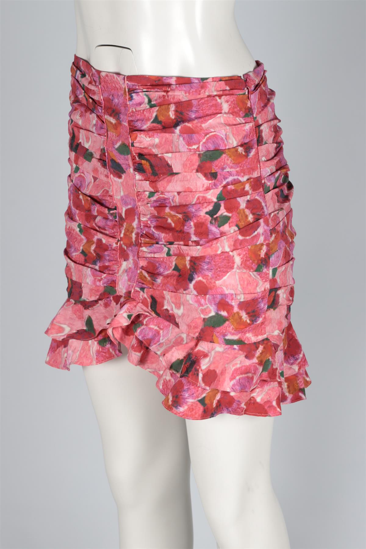 ISABEL MARANT PINK SILK MINI SKIRT FR 38 UK 10