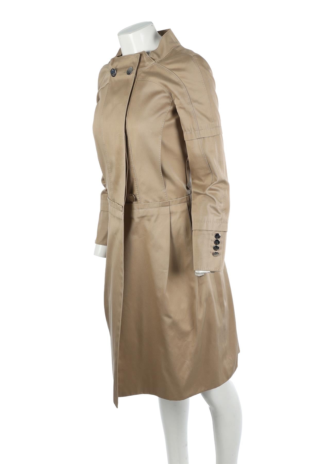 LOUIS VUITTON BEIGE 2007 COTTON COAT FR 36 UK 8