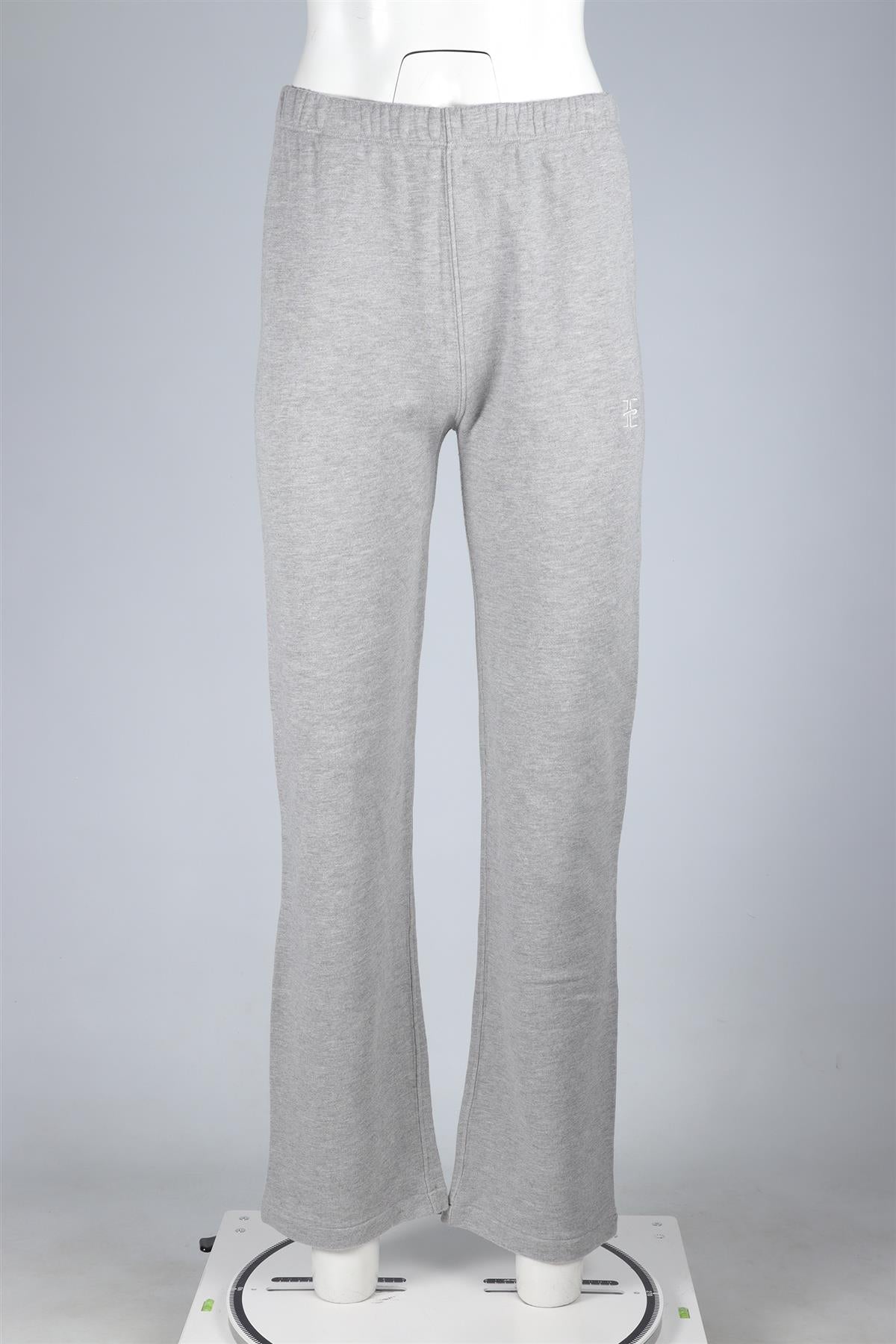 ETERNE GREY COTTON TRACK PANTS SMALL