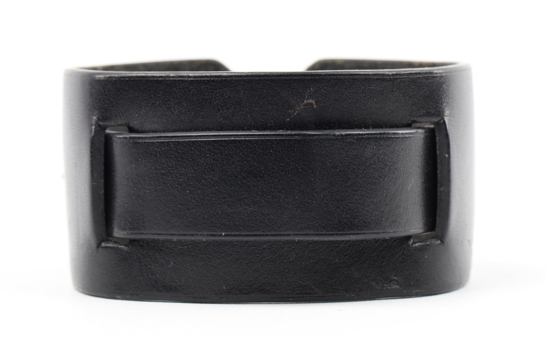 HERMÈS BLACK 2013 LEATHER BRACELET