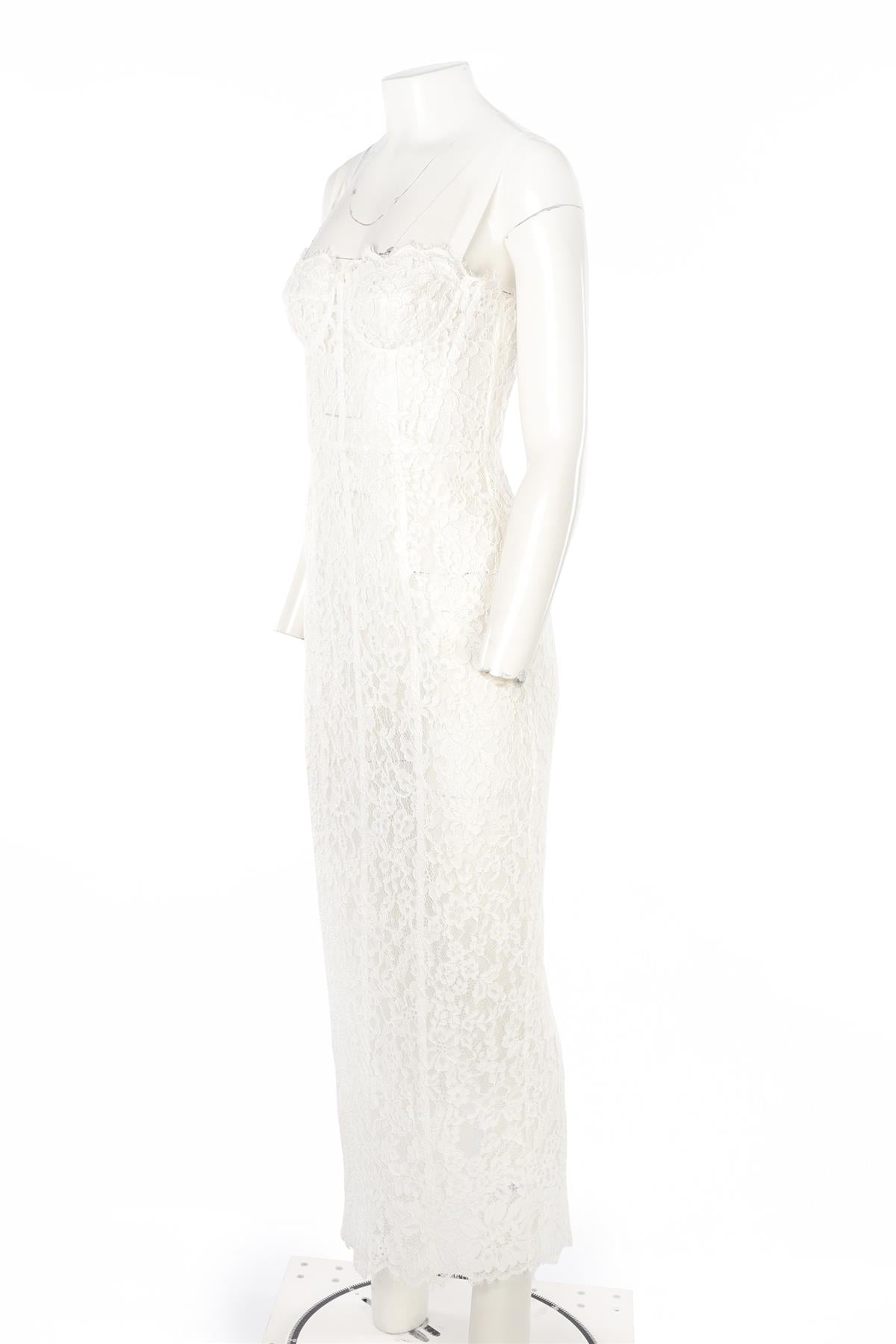 HELSA WHITE LACE MAXI DRESS SMALL