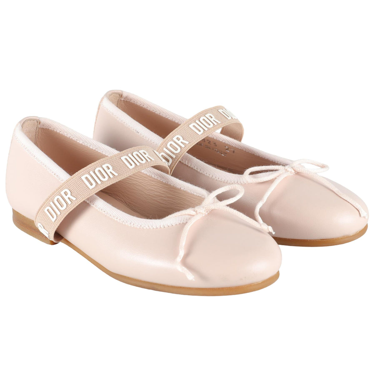 CHRISTIAN DIOR PINK KIDS GIRLS BALLET FLATS EU 27 UK 9 US 10