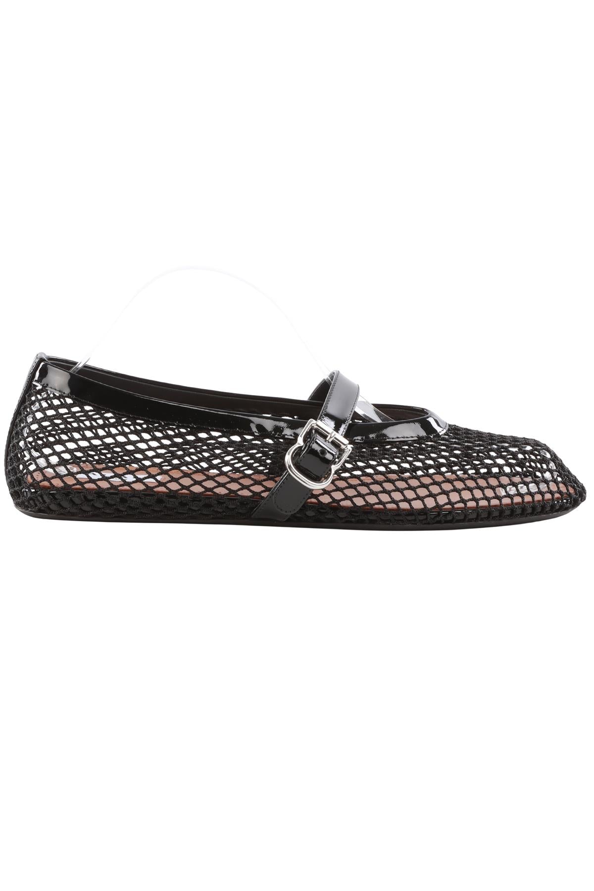 ALAÏA BLACK MESH BALLET FLATS EU 40 UK 7 US 10