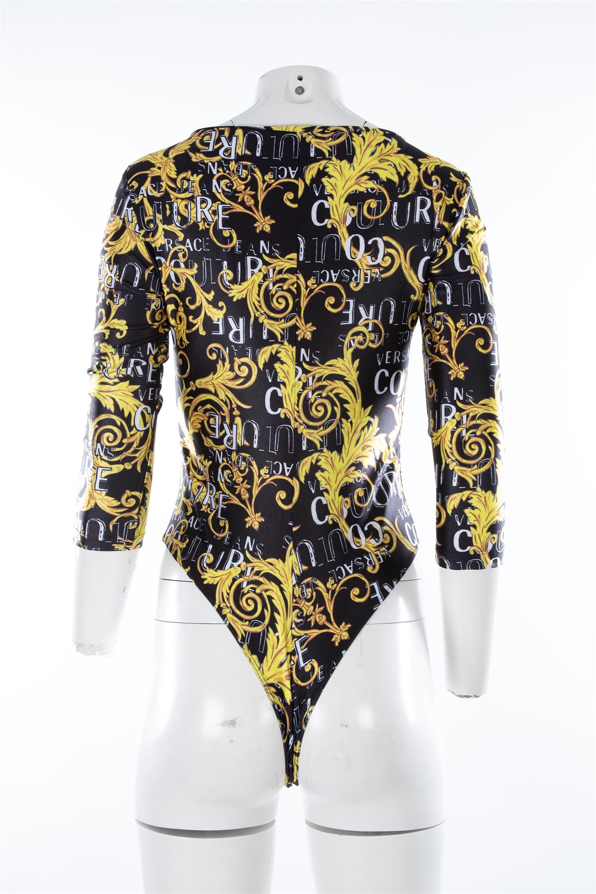 VERSACE JEANS COUTURE BLACK JERSEY BODYSUIT IT 42