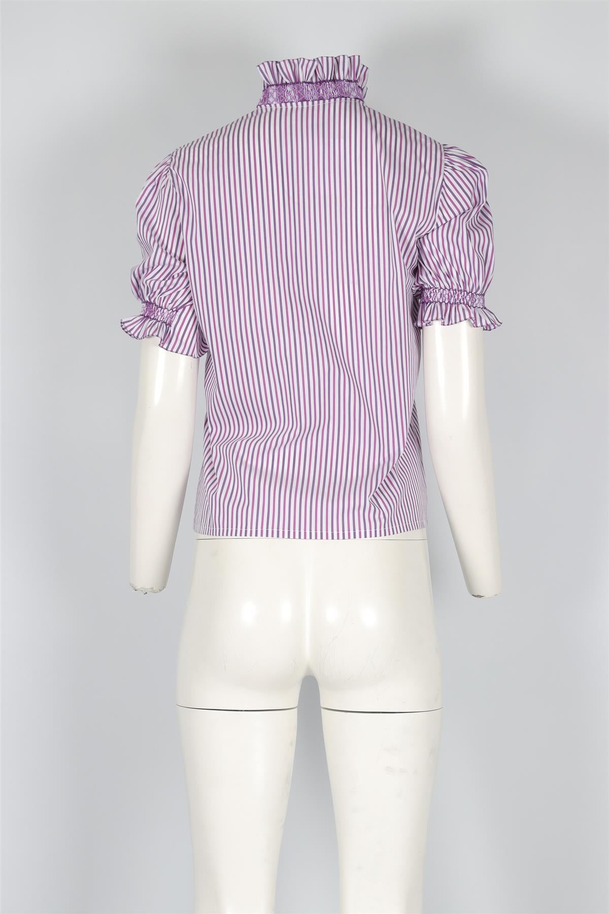 LORETTA CAPONI PURPLE COTTON SHIRT MEDIUM