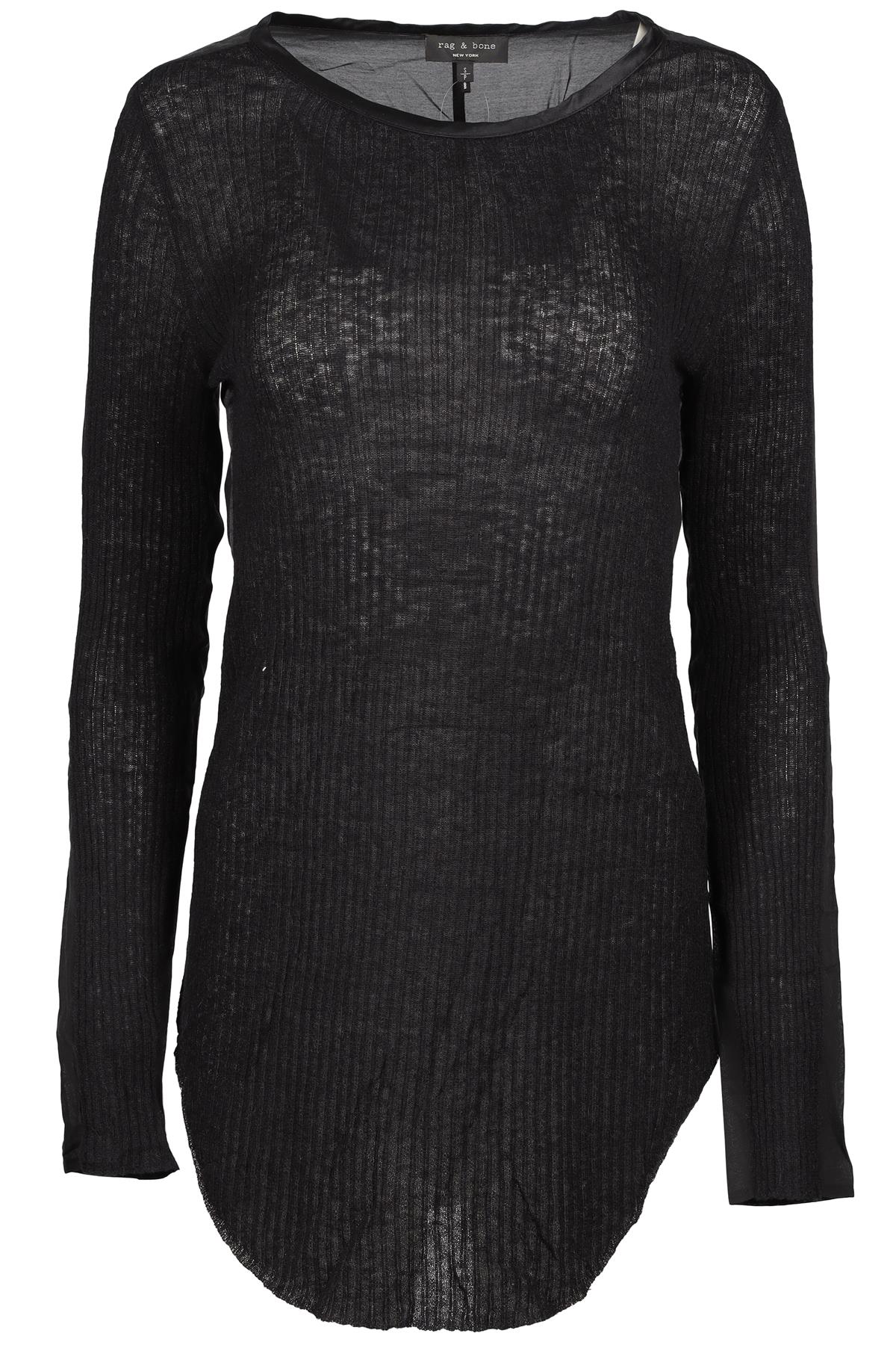 RAG & BONE BLACK WOOL TOP SMALL