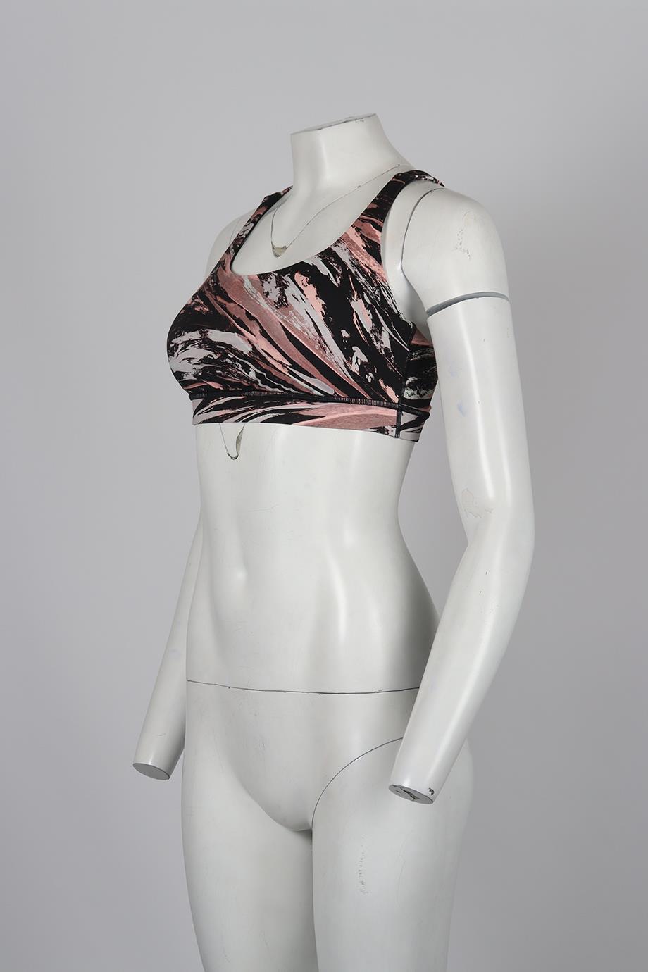 LULULEMON PRINTED JERSEY SPORTS BRA US 4 UK 8