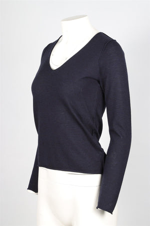 ZADIG & VOLTAIRE NAVY WOOL SWEATER XSMALL