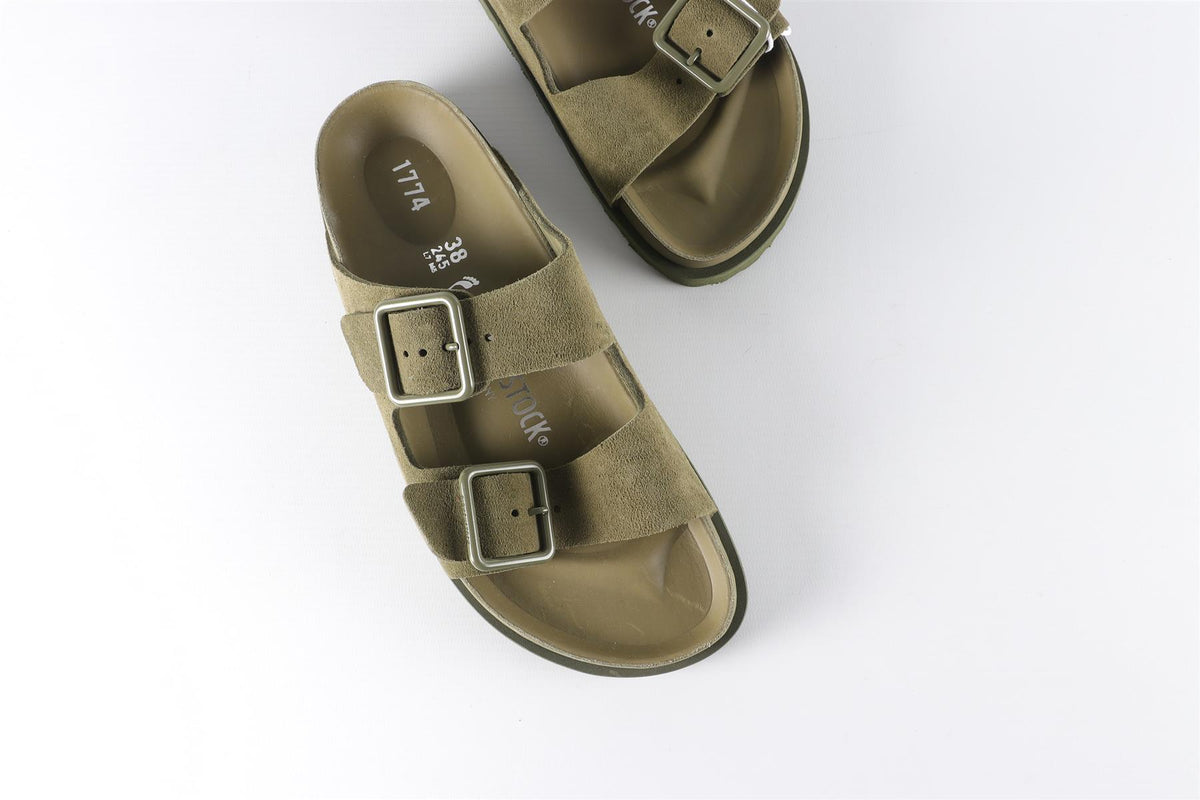BIRKENSTOCK 1774 KHAKI SUEDE SANDALS EU 38 UK 5 US 8