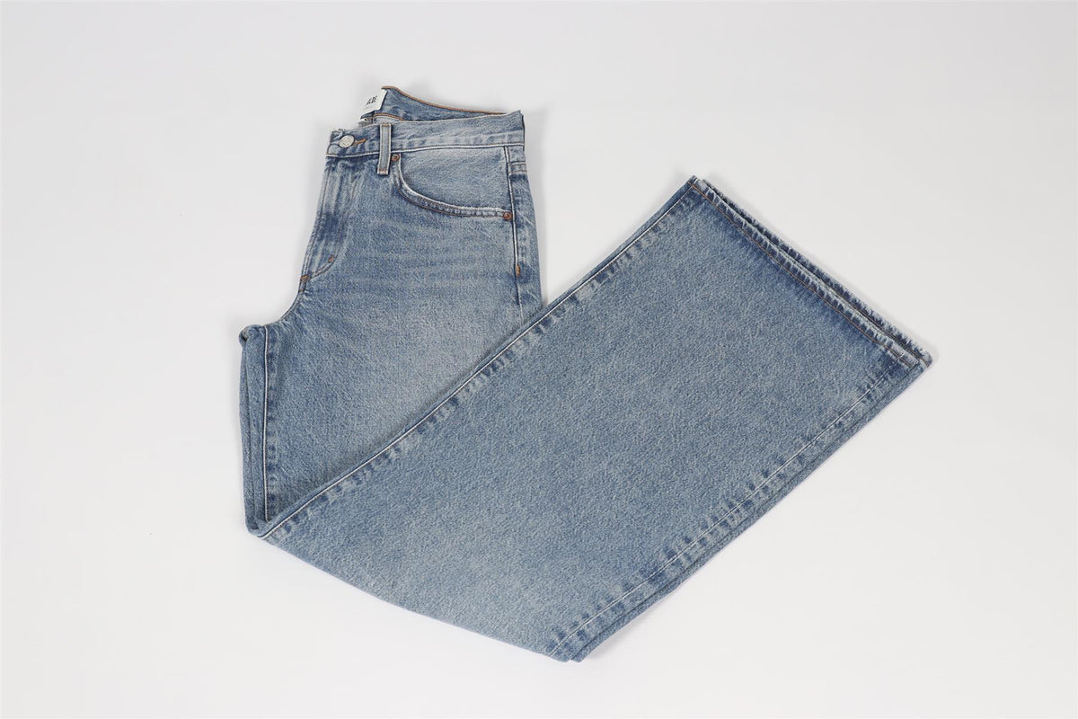 AGOLDE BLUE WIDE LEG JEANS W 24 UK 6