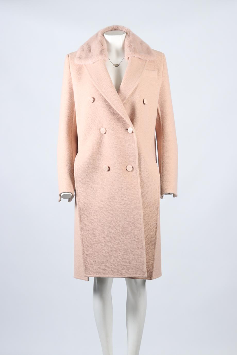 FENDI MINK FUR AND CAMEL HAIR COAT IT 36 UK 4