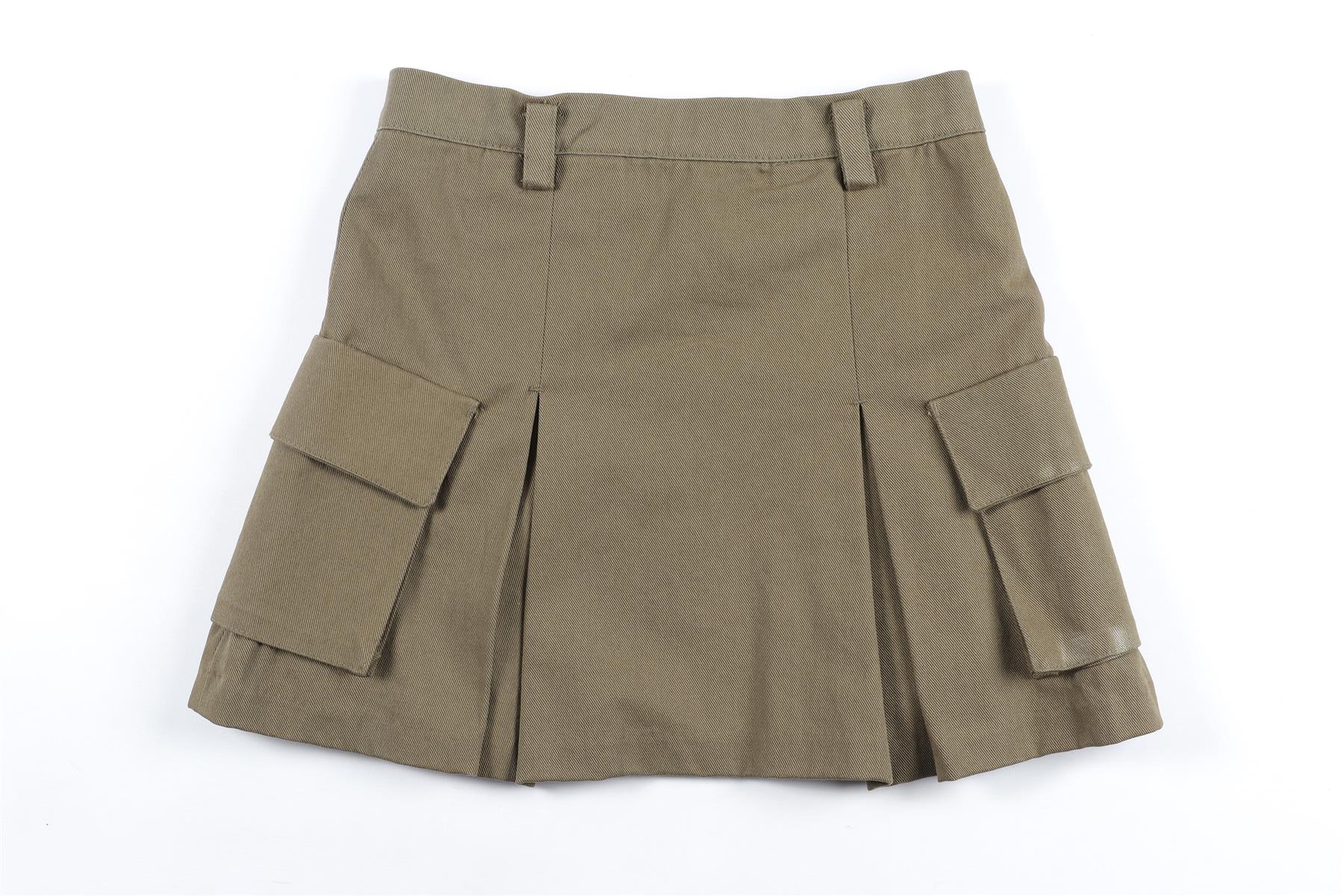 THE FRANKIE SHOP GREEN COTTON MINI SKIRT XSMALL